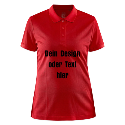 CRAFT Core Unify Frauen Polo Shirt - personalisierbar - Rot