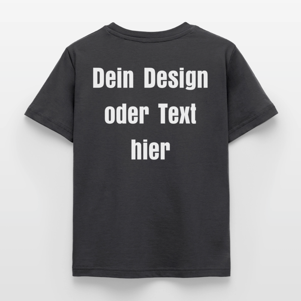 Kinder T-Shirt - personalisierbare Vorder- und Rückseite - Dunkelgrau