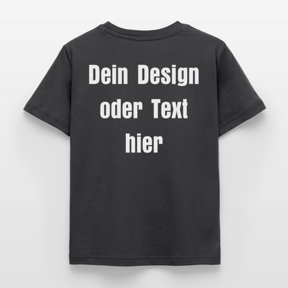 Kinder T-Shirt - personalisierbare Vorder- und Rückseite - Dunkelgrau