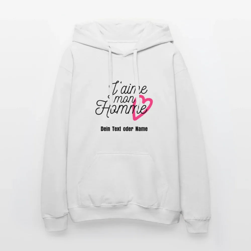 Kuschel-Hoodie "Valentine" für Frauen – personalisierbar & weich - Weiß