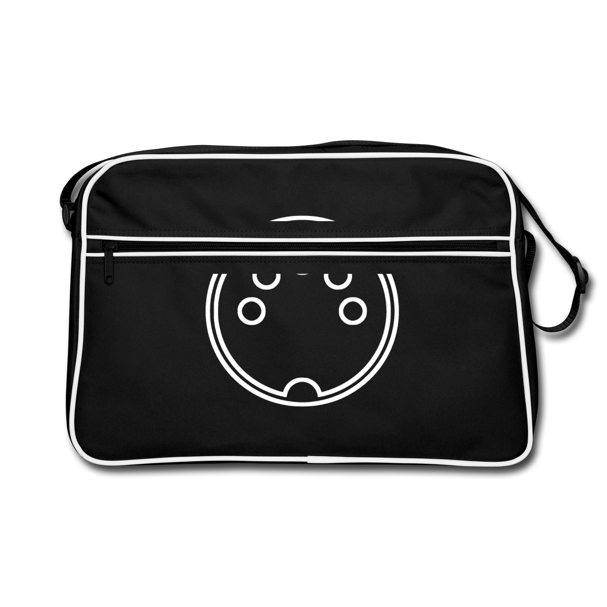 "DIN 41524" Motiv-Retro-Tasche, Farbe Schwarz/Weiß