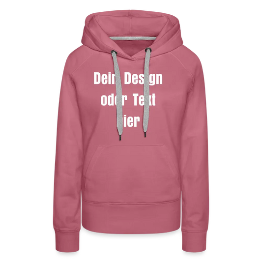 Frauen Premium Hoodie - personalisierbare Vorder- und Rückseite - Malve