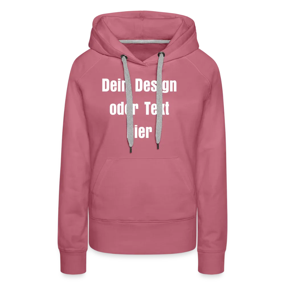 Frauen Premium Hoodie - personalisierbare Vorder- und Rückseite - Malve