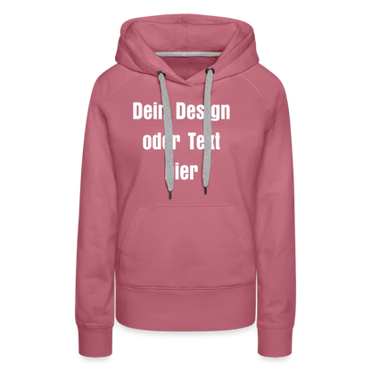 Frauen Premium Hoodie - personalisierbare Vorder- und Rückseite - Malve