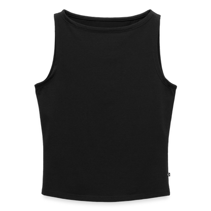 Frauen Tank Top mit U-Boot-Ausschnitt - personalisierbar - Schwarz