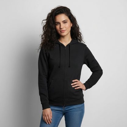 Unisex Kapuzenjacke - personalisierbare Vorder- und Rückseite - Schwarz