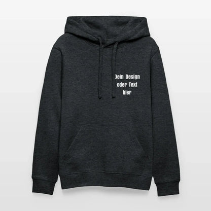 Stanley/Stella Unisex Bio-Hoodie DRUMMER - personalisierbare Vorder- und Rückseite - Dunkelgrau meliert