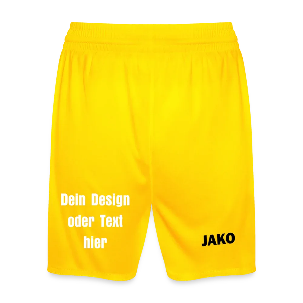 JAKO Kinder Sporthose Manchester 2.0 - personalisierbar - Gelb