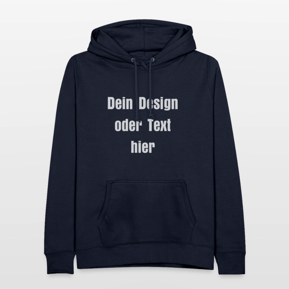 Frauen Hoodie - personalisierbare Vorder- und Rückseite - Navy