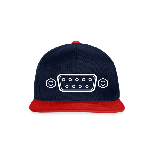 DB-9 RS-232 Retro Snapback Cap - Navy/Rot