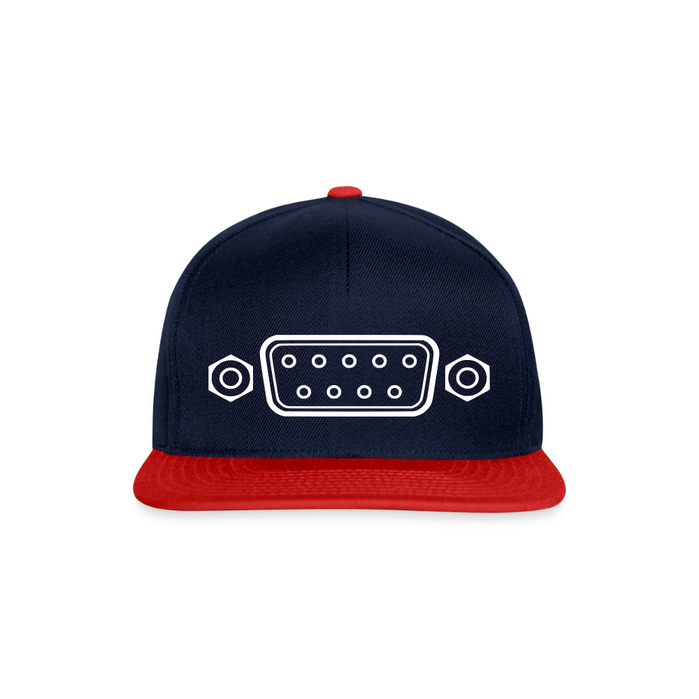 DB-9 RS-232 Retro Snapback Cap - Navy/Rot