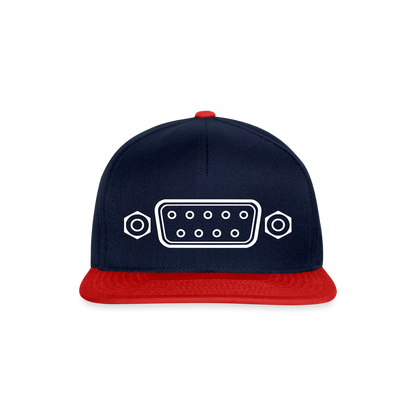 DB-9 RS-232 Retro Snapback Cap - Navy/Rot