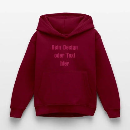 Kinder Hoodie - personalisierbare Vorder- und Rückseite - Bordeaux