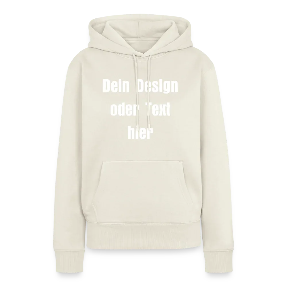 Frauen Premium Hoodie - personalisierbare Vorder- und Rückseite - Naturweiß