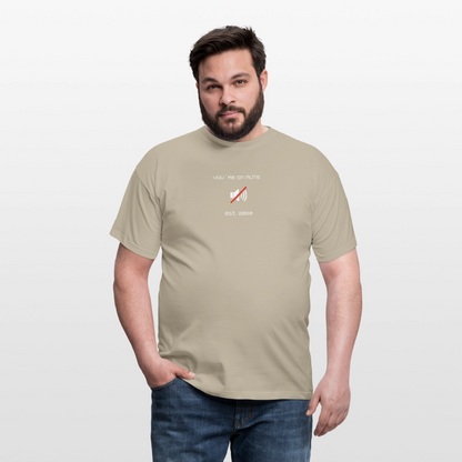 "You´re on mute est.2020" - Motiv-T-Shirt für Männer - Sandbeige