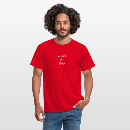 "WOTT SE FAK" Motiv-T-Shirt für Männer - Rot