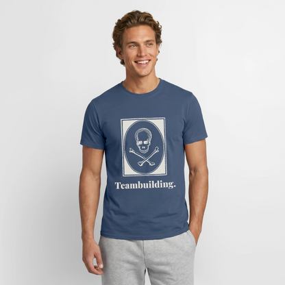 "Teambuilding." Motiv-T-Shirt für Männer, Farbe Dunkles Denimblau