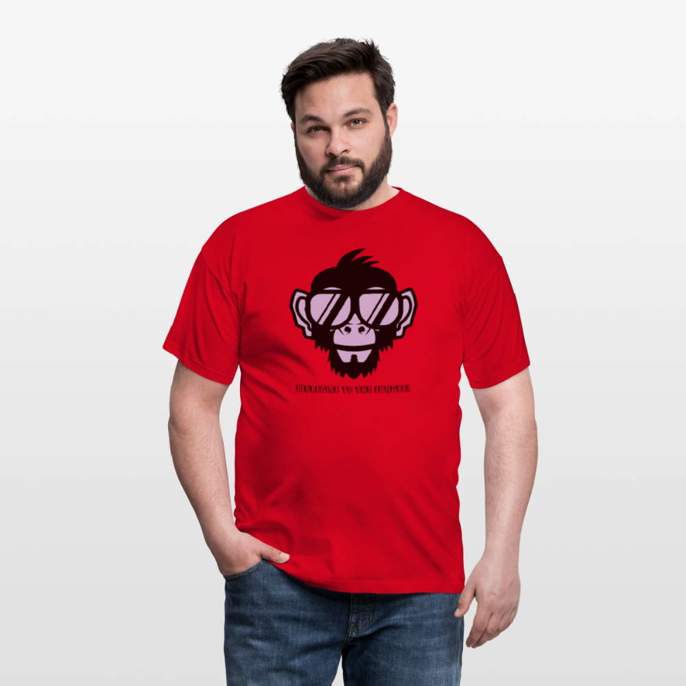 "Welcome to the Jungle" Motiv-T-Shirt für Männer - Rot