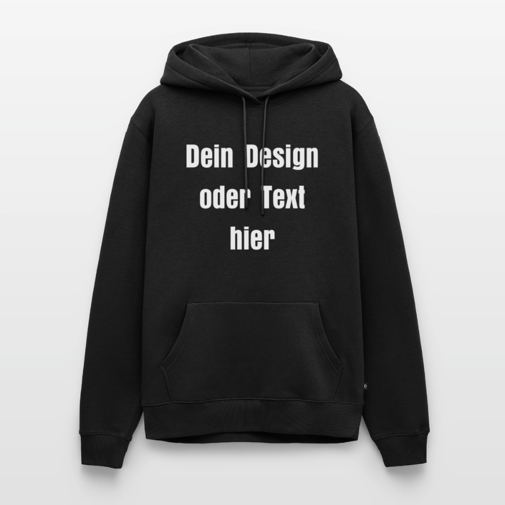 Männer Premium Hoodie - personalisierbare Vorder- und Rückseite - Schwarz