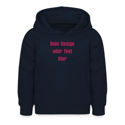 Kinder Hoodie - personalisierbare Vorder- und Rückseite - Navy