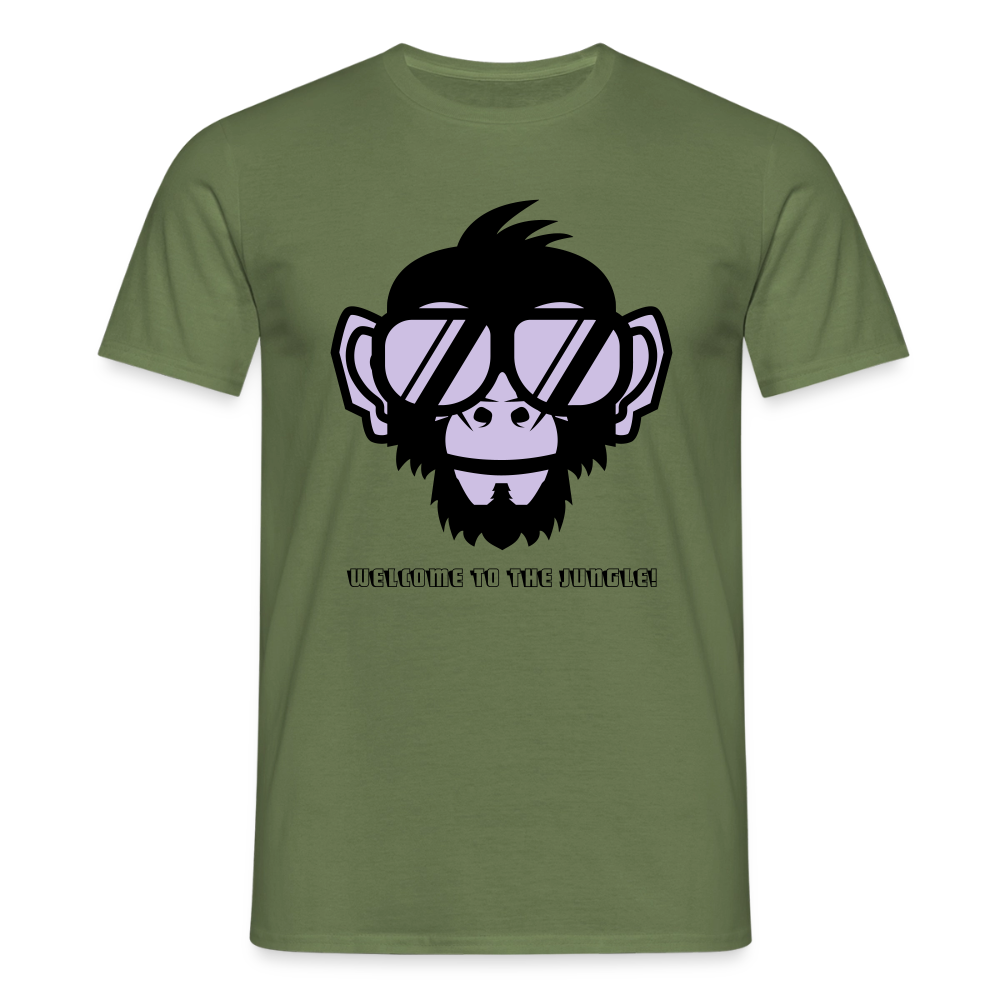 "Welcome to the Jungle" Motiv-T-Shirt für Männer - Militärgrün