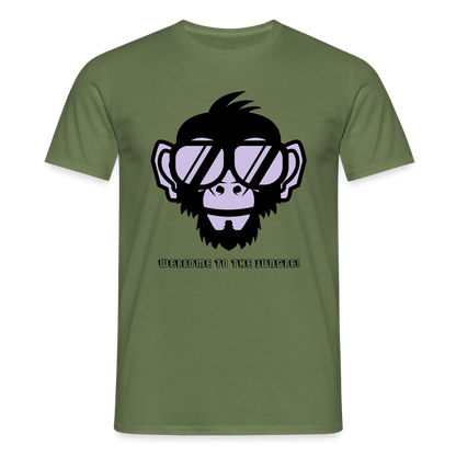 "Welcome to the Jungle" Motiv-T-Shirt für Männer - Militärgrün
