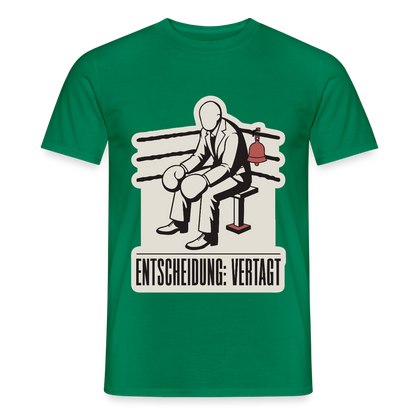 "Entscheidung: vertagt. Boxplakat-Motiv" Motiv-T-Shirt für Männer, Farbe Kelly Green