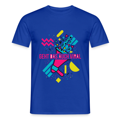 Geht das auch viral? Memphis-Motiv Motiv-T-Shirt für Männer, Farbe Dunkelblau
