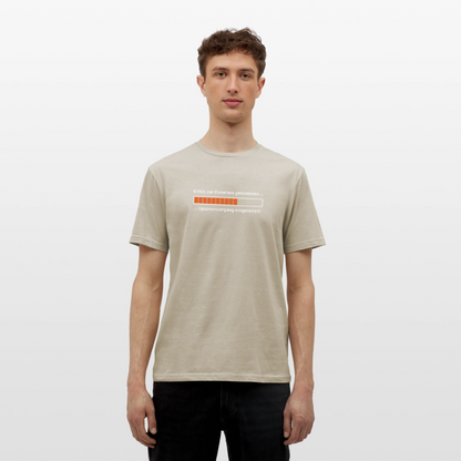 "Kritik" Motiv-T-Shirt für Männer - Sandbeige