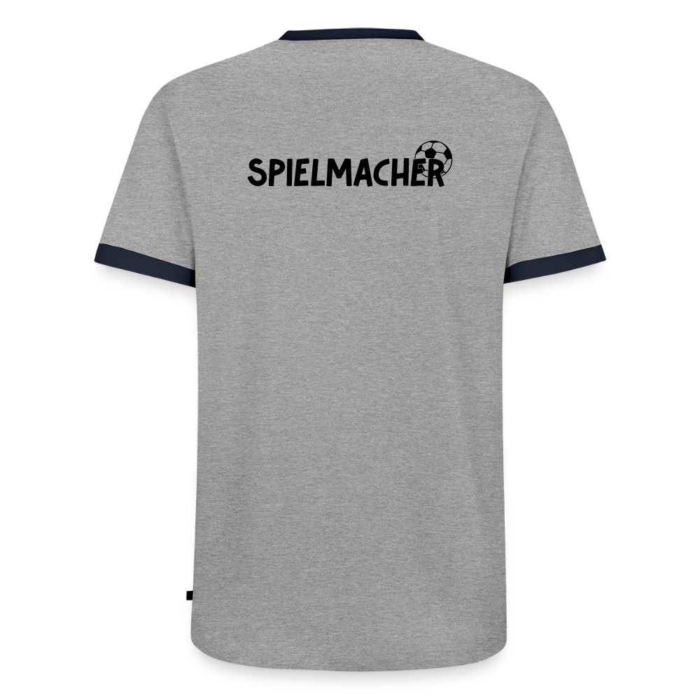 Männer T-Shirt Fussball "Spielmacher" - Grau/Navy 