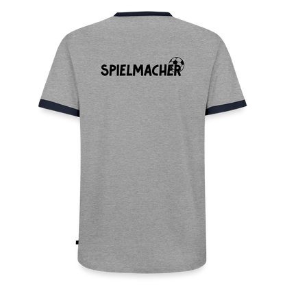 Männer T-Shirt Fussball "Spielmacher" - Grau/Navy 