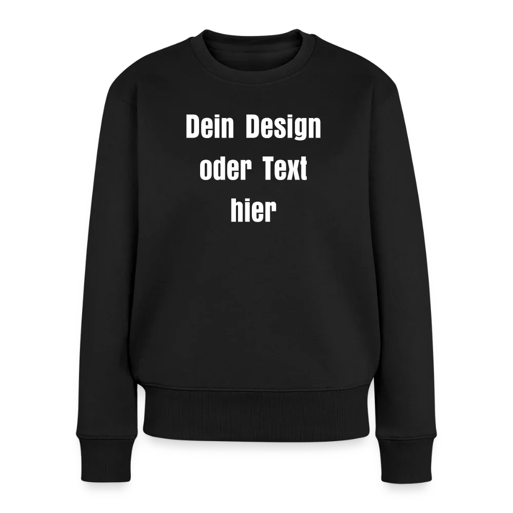 Frauen Premium Pullover - personalisierbar - Schwarz