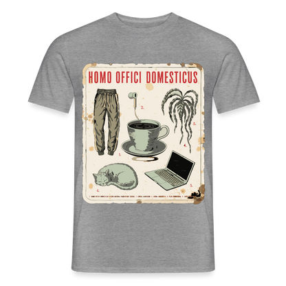 Homo Offici Domesticus Motiv-T-Shirt für Männer, Farbe Graphit meliert