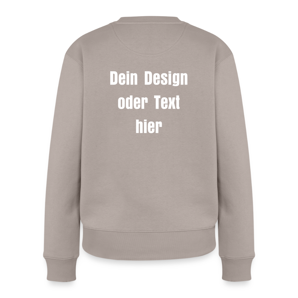 Frauen Premium Pullover - personalisierbar - Taupe