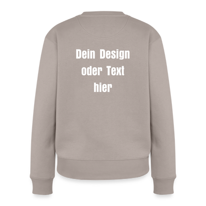 Frauen Premium Pullover - personalisierbar - Taupe