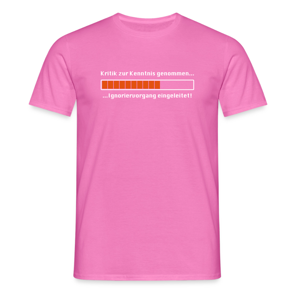 "Kritik" Motiv-T-Shirt für Männer - Pink