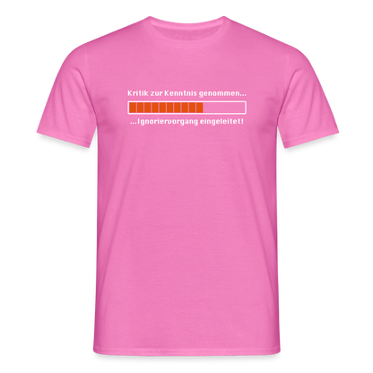 "Kritik" Motiv-T-Shirt für Männer - Pink
