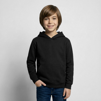 Kinder Hoodie - personalisierbare Vorder- und Rückseite - Schwarz