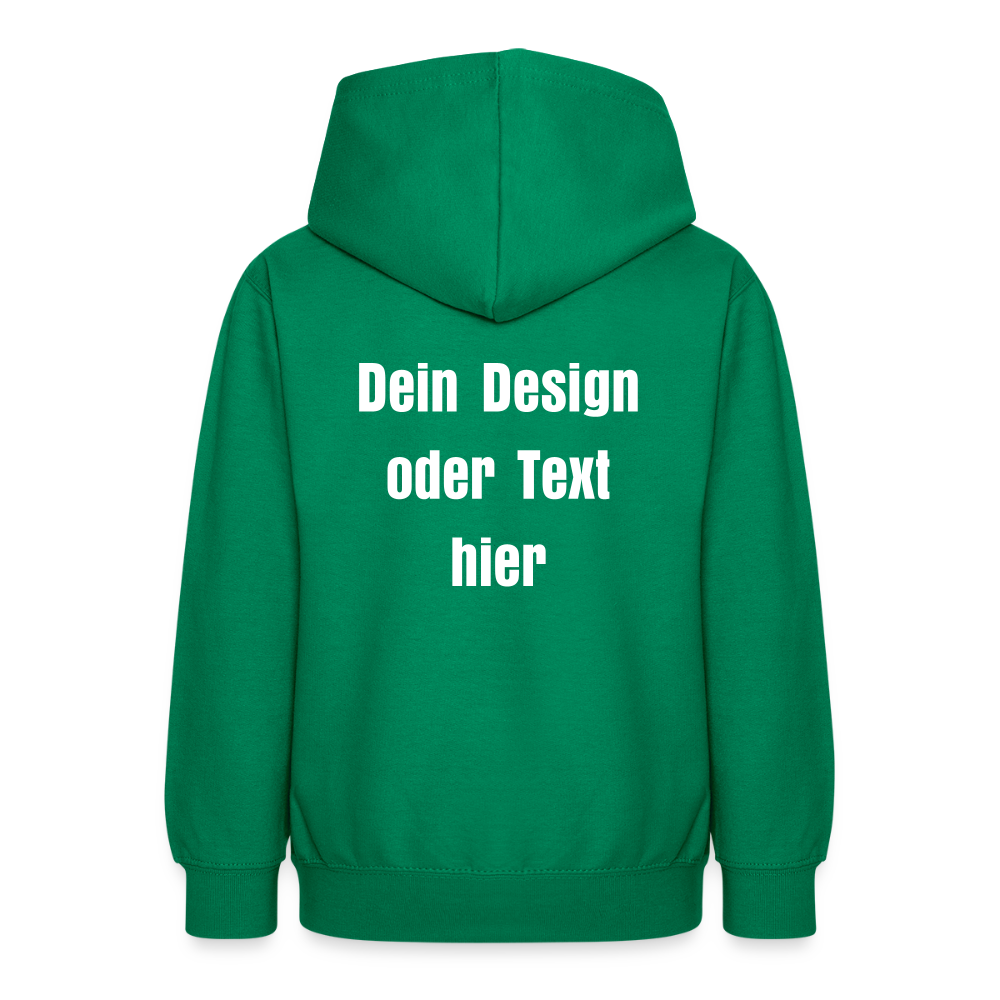 Teenager Hoodie - personalisierbare Vorder- und Rückseite - Kelly Green
