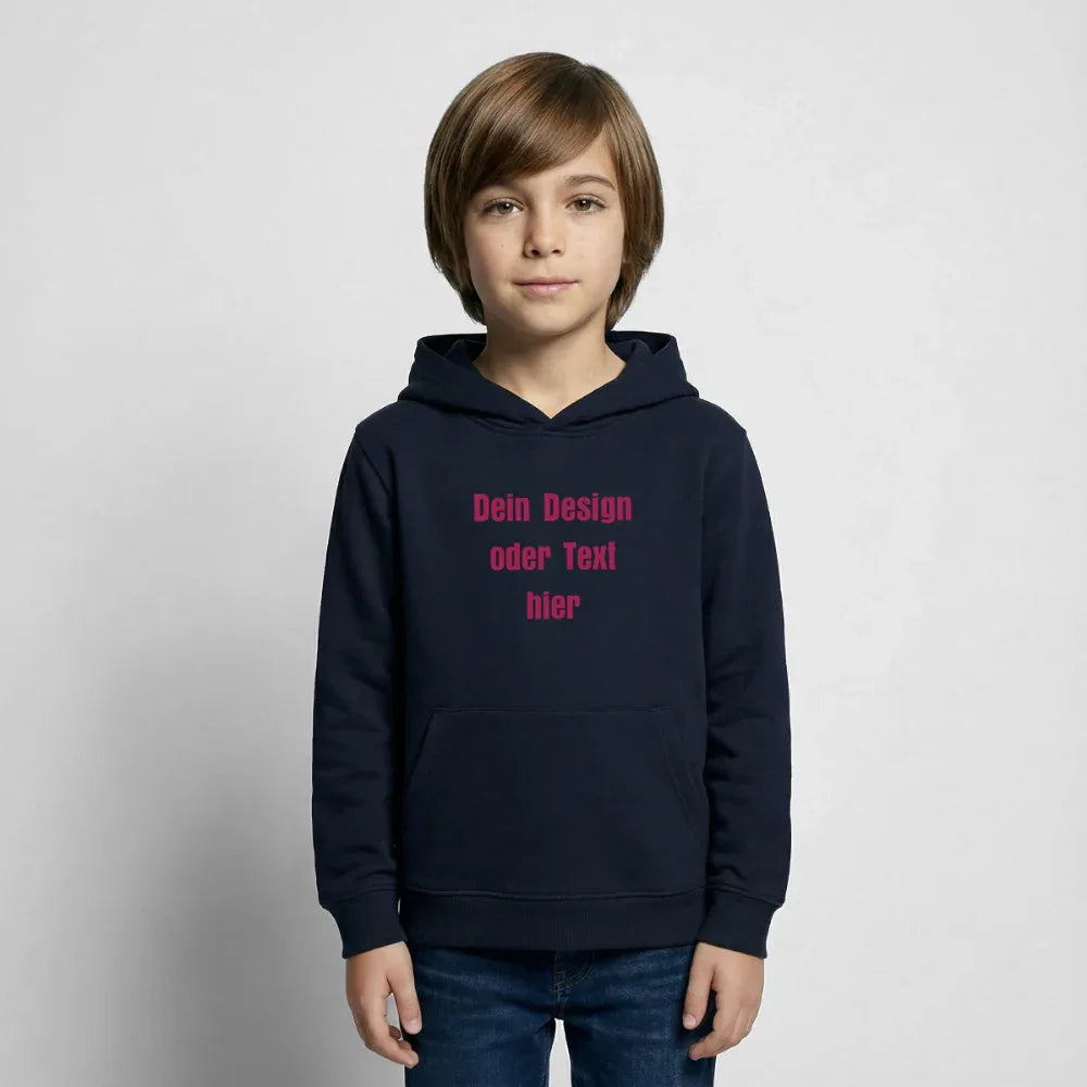 Kinder Hoodie - personalisierbare Vorder- und Rückseite - Navy