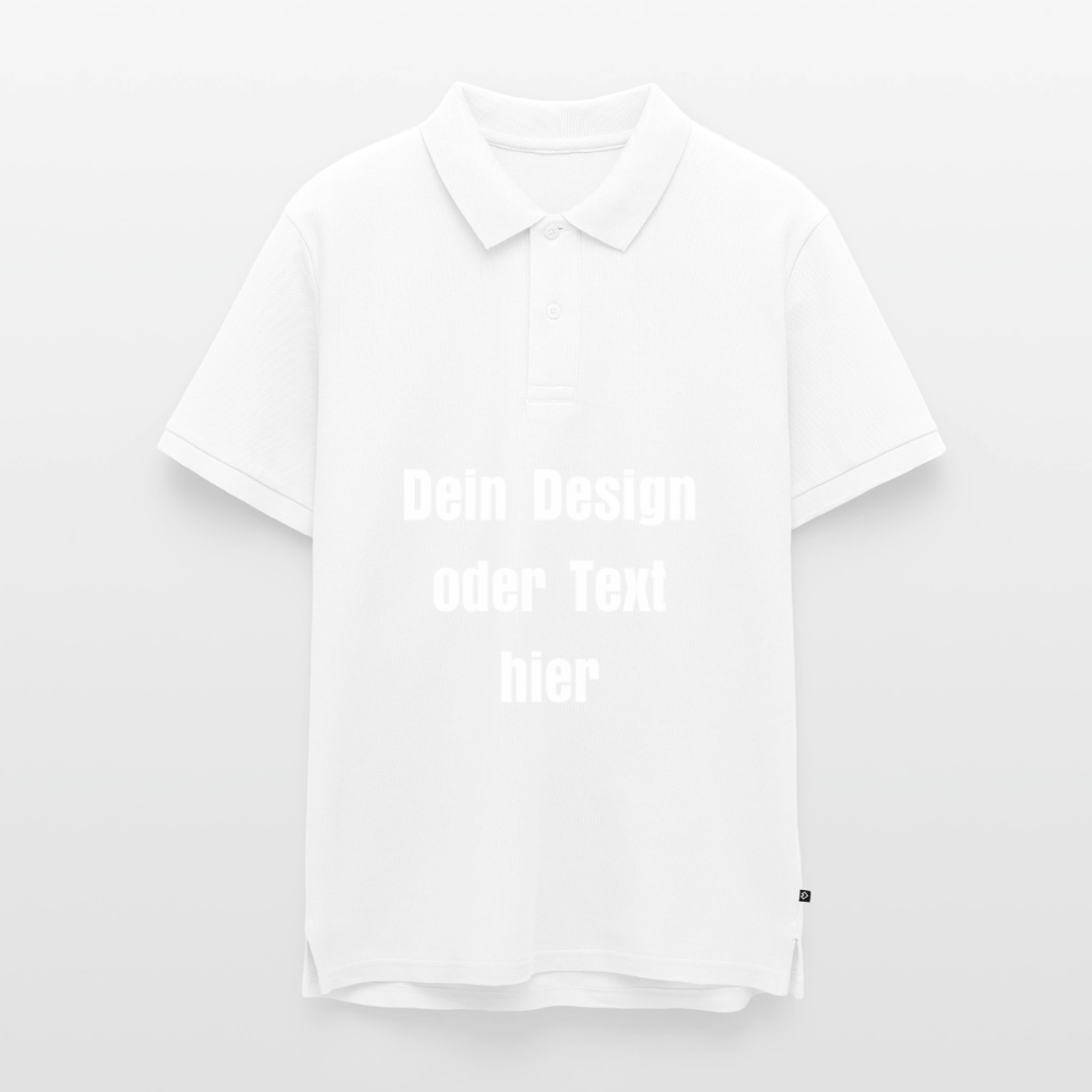 Männer Premium Bio Polo Shirt - personalisierbar - Weiß