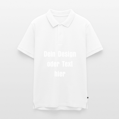 Männer Premium Bio Polo Shirt - personalisierbar - Weiß