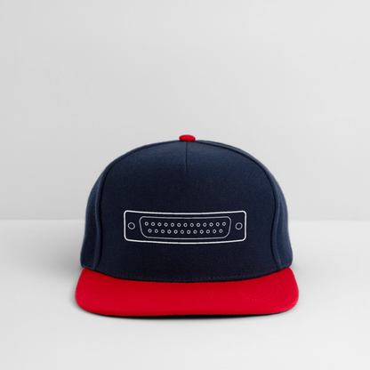 DB-25 LPT1 Retro Snapback Cap - Navy/Rot