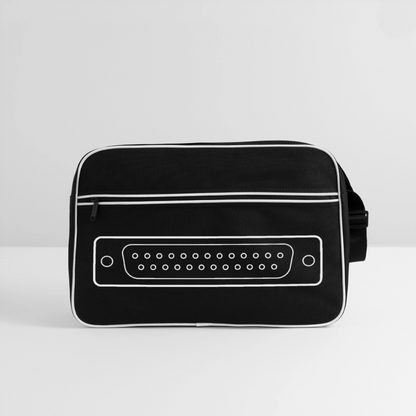 DB-25 LPT1 Retro Tasche - Schwarz/Weiß