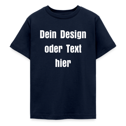 Teenager T-Shirt - personalisierbare Vorder- und Rückseite - Navy