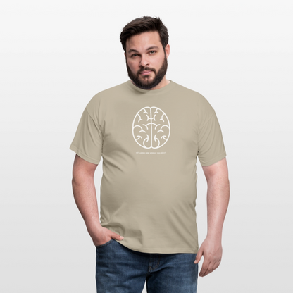"Hirn" Motiv-T-Shirt für Männer - Sandbeige