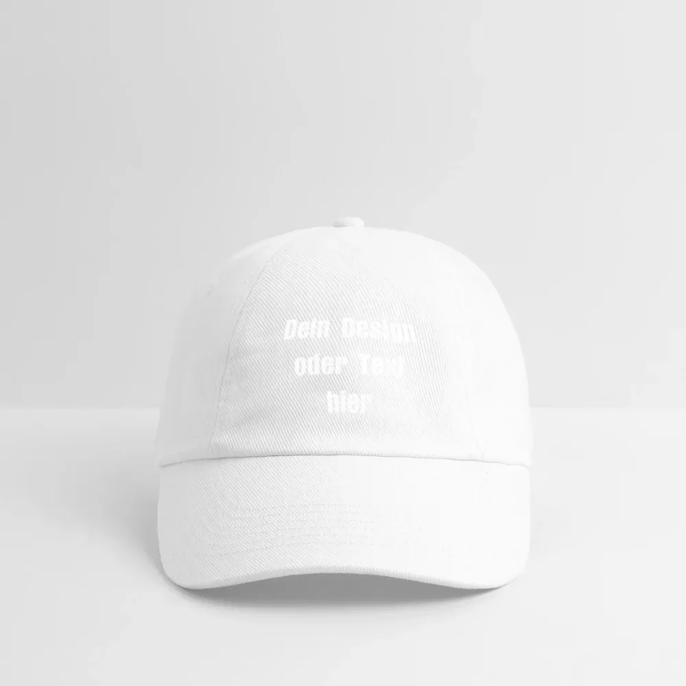 Baseballkappe - personalisierbar - Weiß/Weiß
