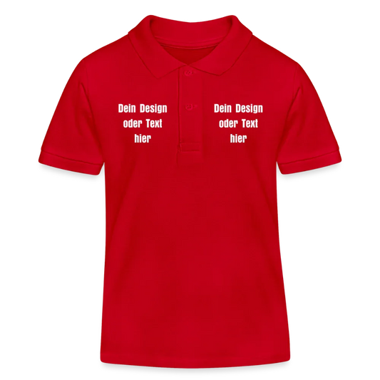 Stanley/Stella Kinder Bio-Poloshirt MINI SPRINTER - personalisierbar - Rot
