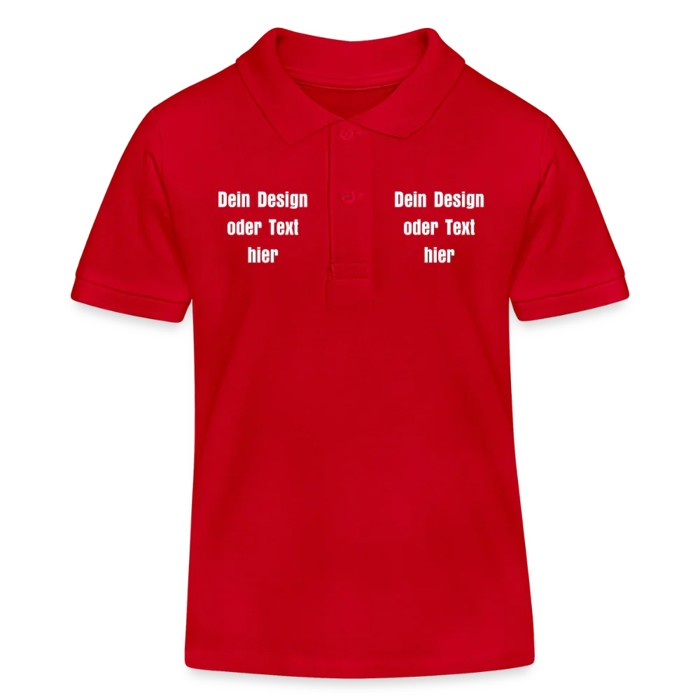 Stanley/Stella Kinder Bio-Poloshirt MINI SPRINTER - personalisierbar - Rot