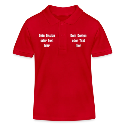 Stanley/Stella Kinder Bio-Poloshirt MINI SPRINTER - personalisierbar - Rot